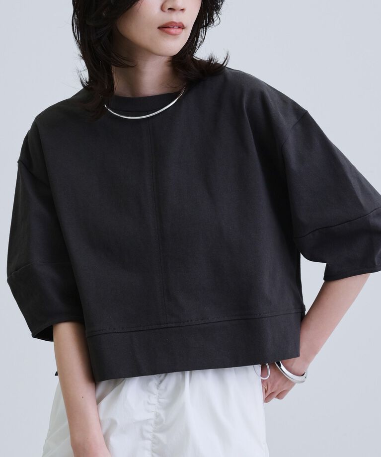 GALLEST「【再入荷】フォルムスリーブカットソー」|Tシャツ・カットソー|チャコールグレー(0