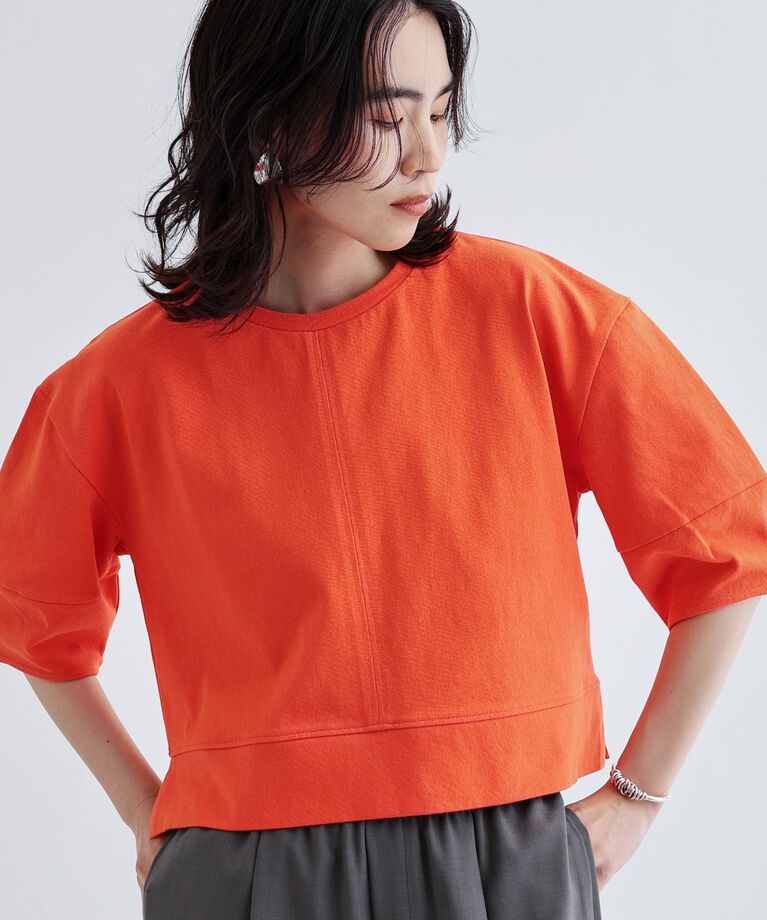 GALLEST「【再入荷】フォルムスリーブカットソー」|Tシャツ・カットソー|オレンジ(065)