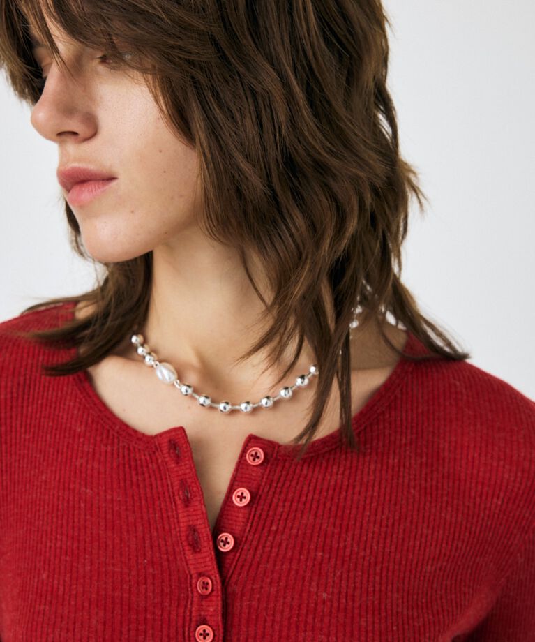 MOUSSY「SLV925 PLATING チェーンネックレス」|ネックレス|