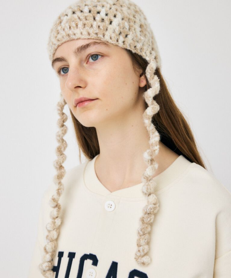 MOUSSY「FLUFFY CROCHET HEAD キャップ」|その他|BEG
