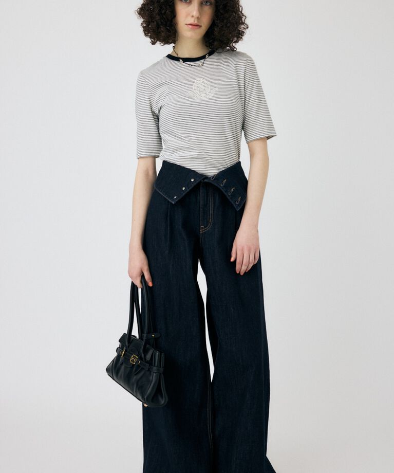 MOUSSY「CORSET DESIGN バギー デニム」|デニム|