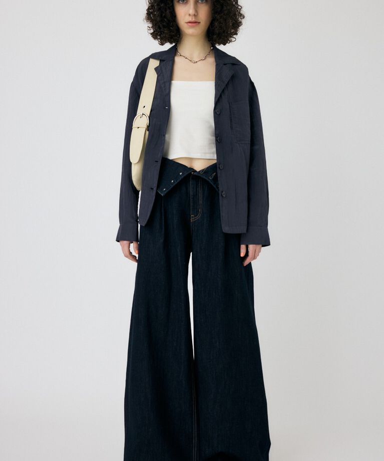 MOUSSY「CORSET DESIGN バギー デニム」|デニム|