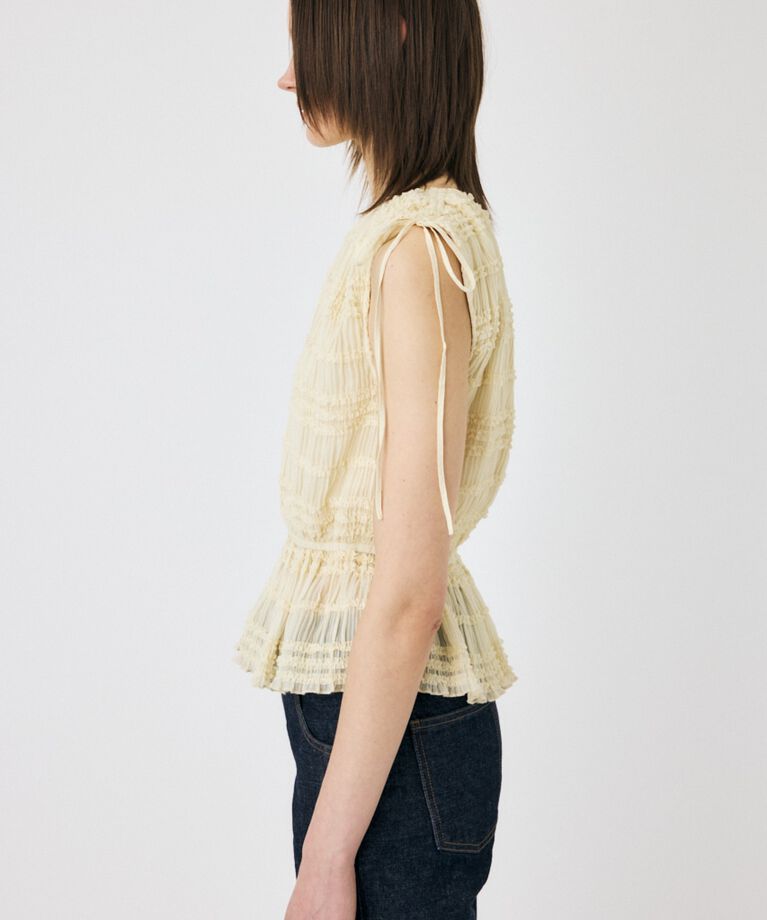 MOUSSY「FRILL CHIFFON ブラウス」|シャツ・ブラウス|