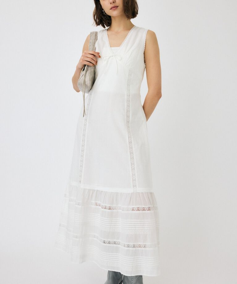 MOUSSY「LACE LONG ドレス」|ワンピース|