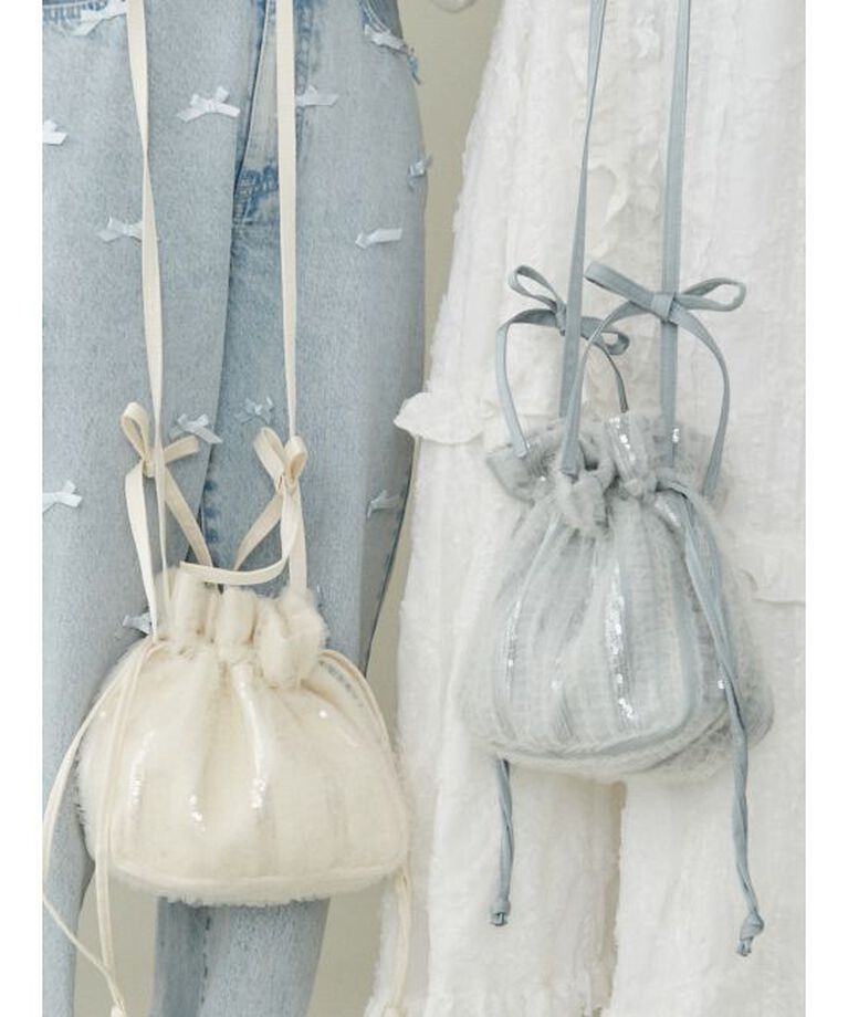 merry jenny「【再入荷】ribbonスパンコールポシェット」|ショルダー・メッセンジャー|