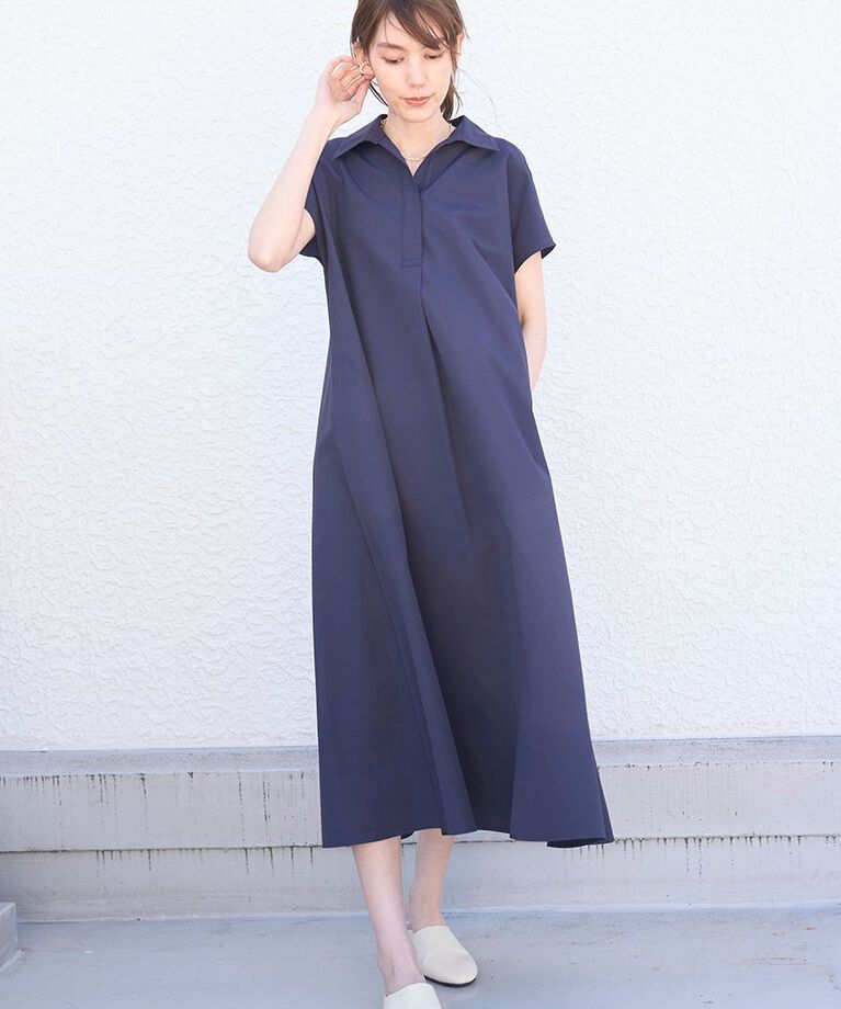 Mila Owen「スキッパーカラーAラインワンピース」|ワンピース|