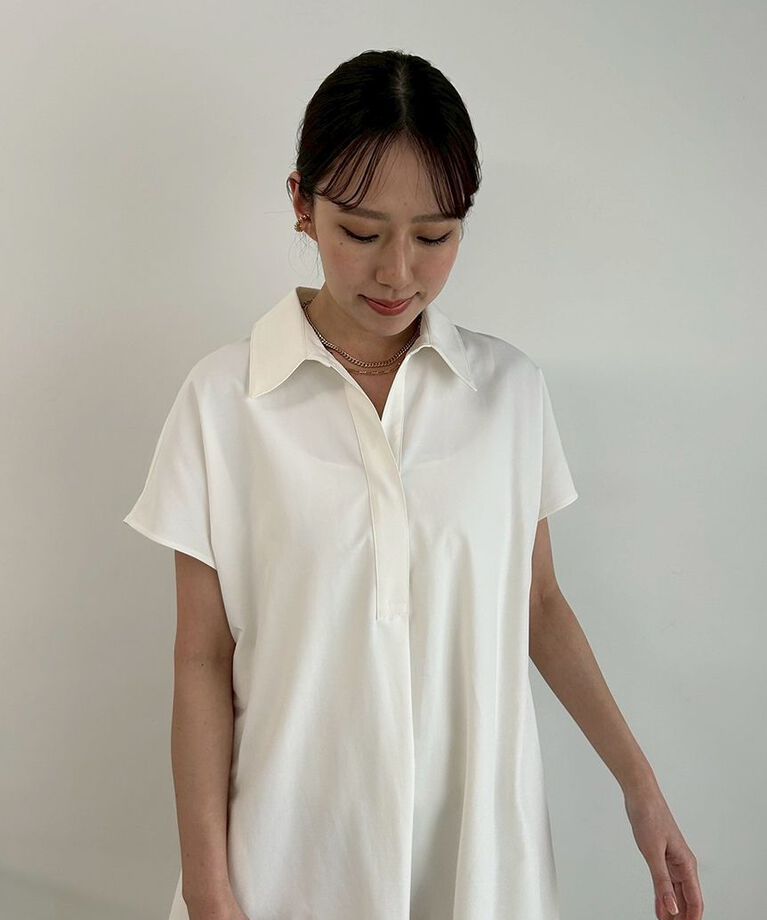 Mila Owen「スキッパーカラーAラインワンピース」|ワンピース|