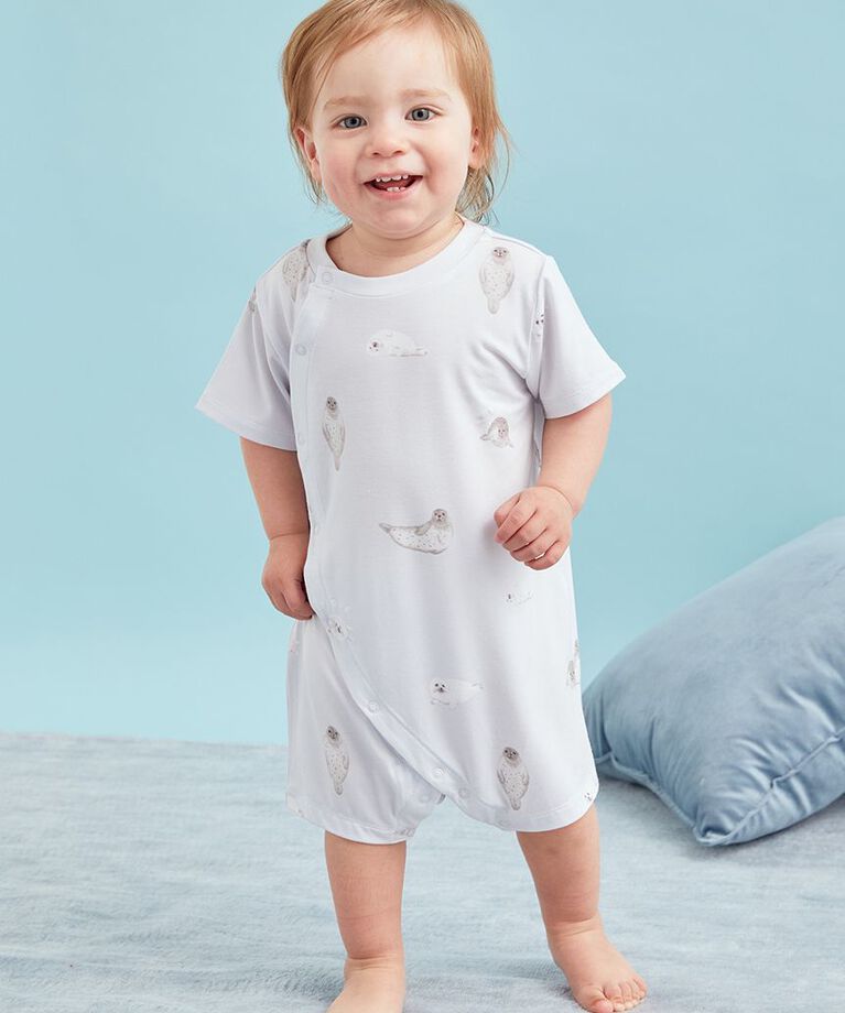 GELATO PIQUE KIDS & BABY「【BABY】【接触冷感】あざらし柄ロンパース」|ロンパース|