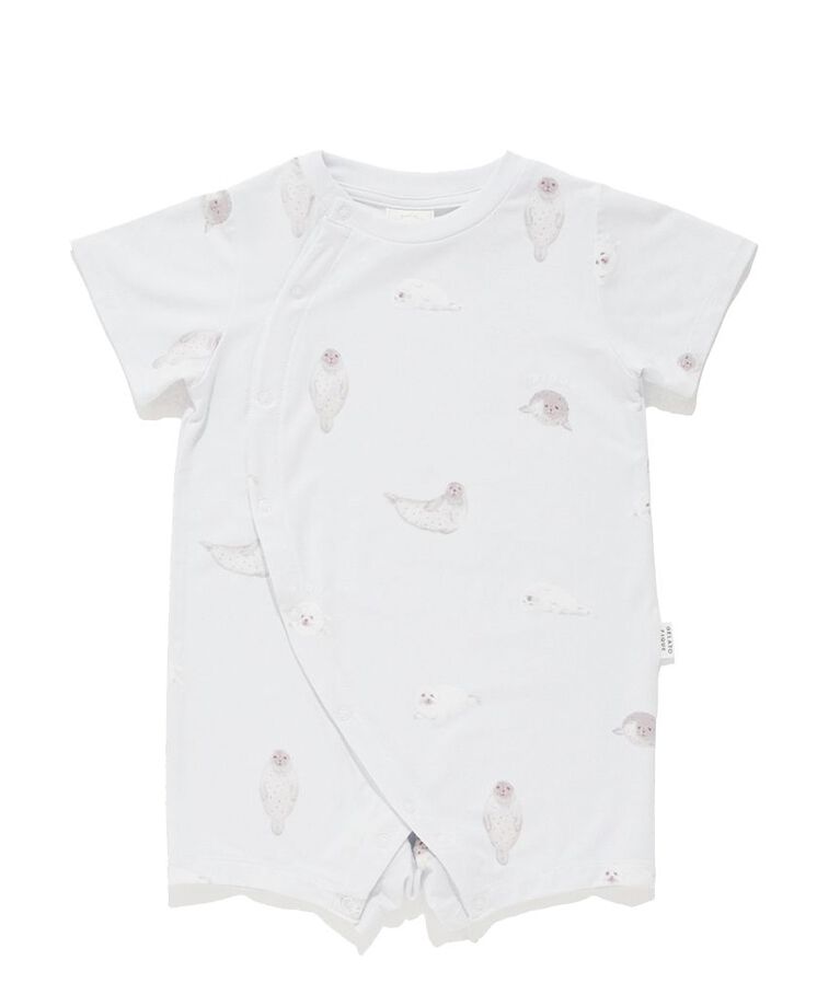 GELATO PIQUE KIDS & BABY「【BABY】【接触冷感】あざらし柄ロンパース」|ロンパース|