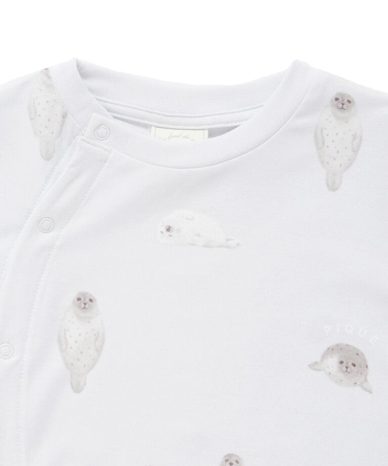GELATO PIQUE KIDS & BABY「【BABY】【接触冷感】あざらし柄ロンパース」|ロンパース|