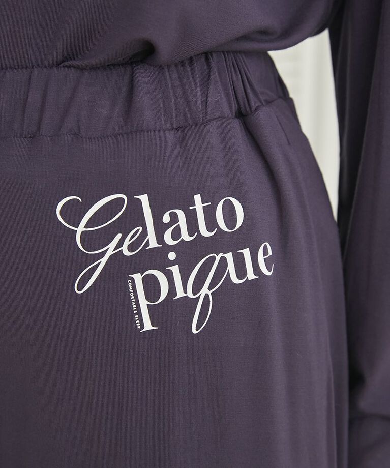 gelato pique「【ラッピング済み】【接触冷感】レーヨンロゴロンT&8分丈パンツSET」|ルームウェア|
