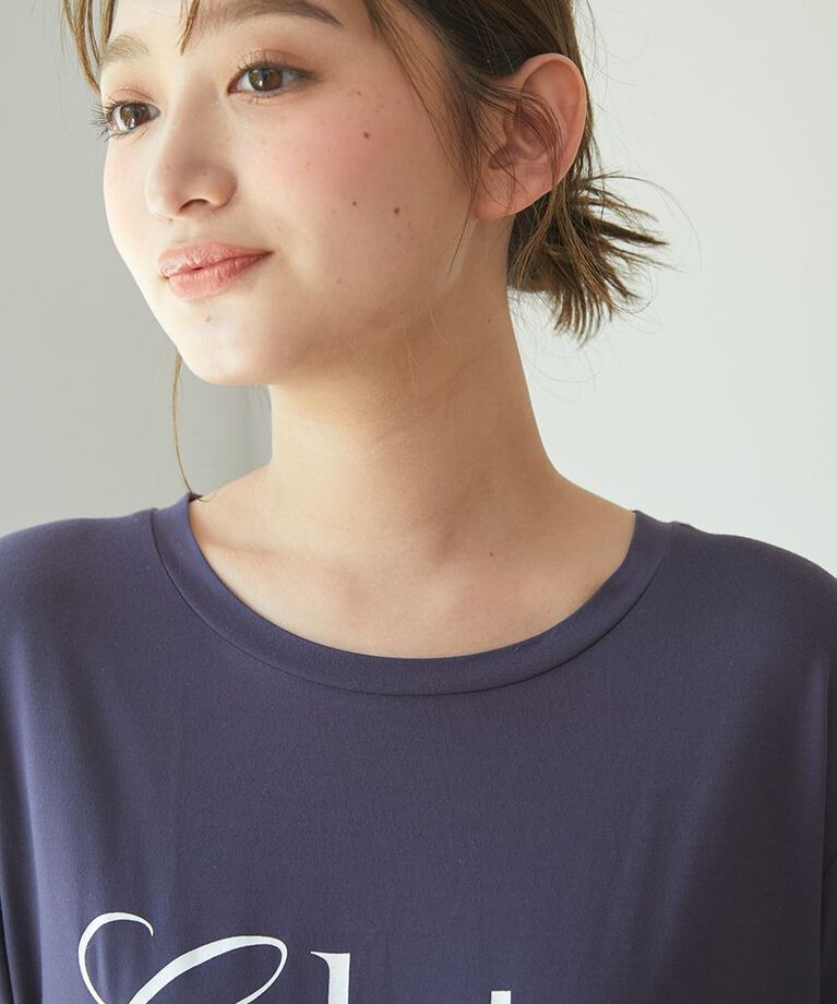 gelato pique「【ラッピング済み】【接触冷感】レーヨンロゴロンT&8分丈パンツSET」|ルームウェア|