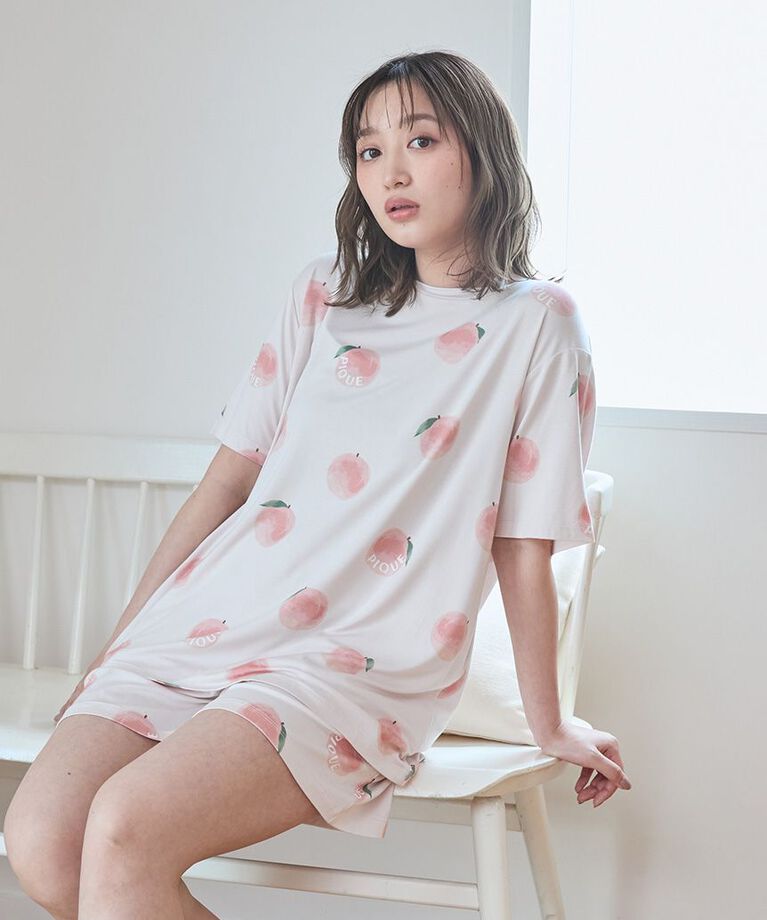 gelato pique「【接触冷感】フルーツ柄Tシャツ」|ルームウェア|