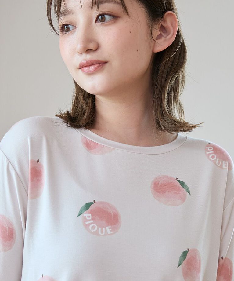 gelato pique「【接触冷感】フルーツ柄Tシャツ」|ルームウェア|