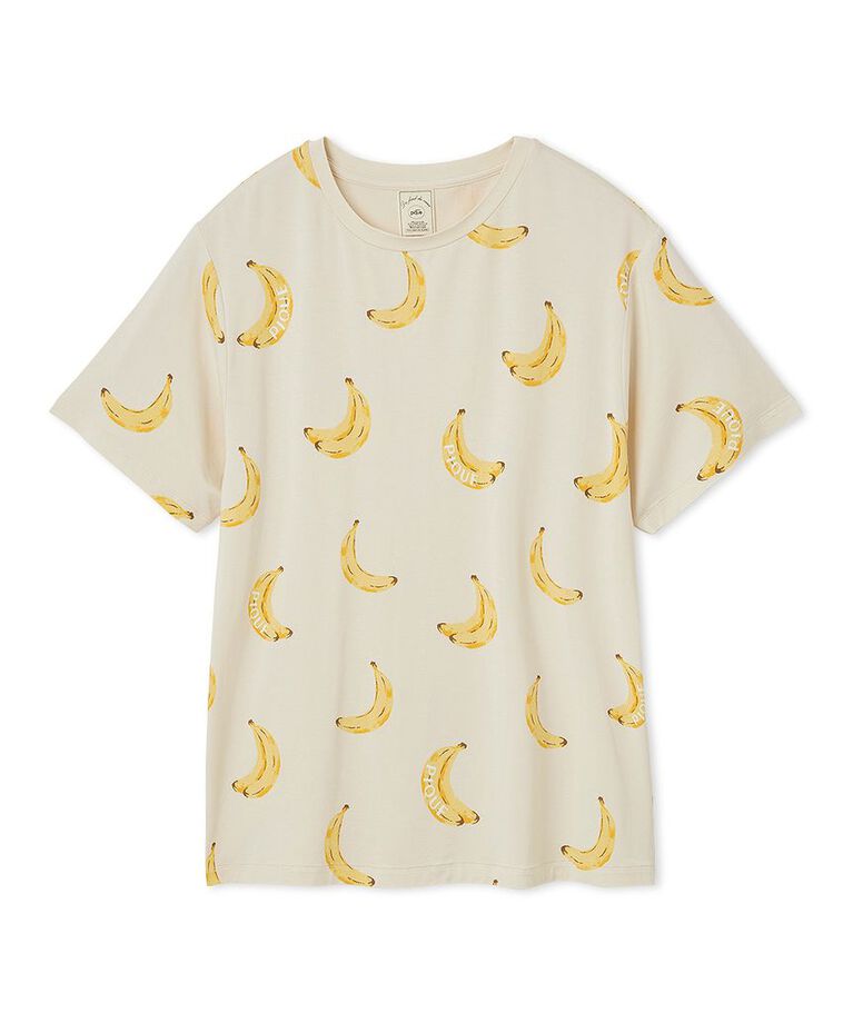 gelato pique「【接触冷感】フルーツ柄Tシャツ」|ルームウェア|YEL