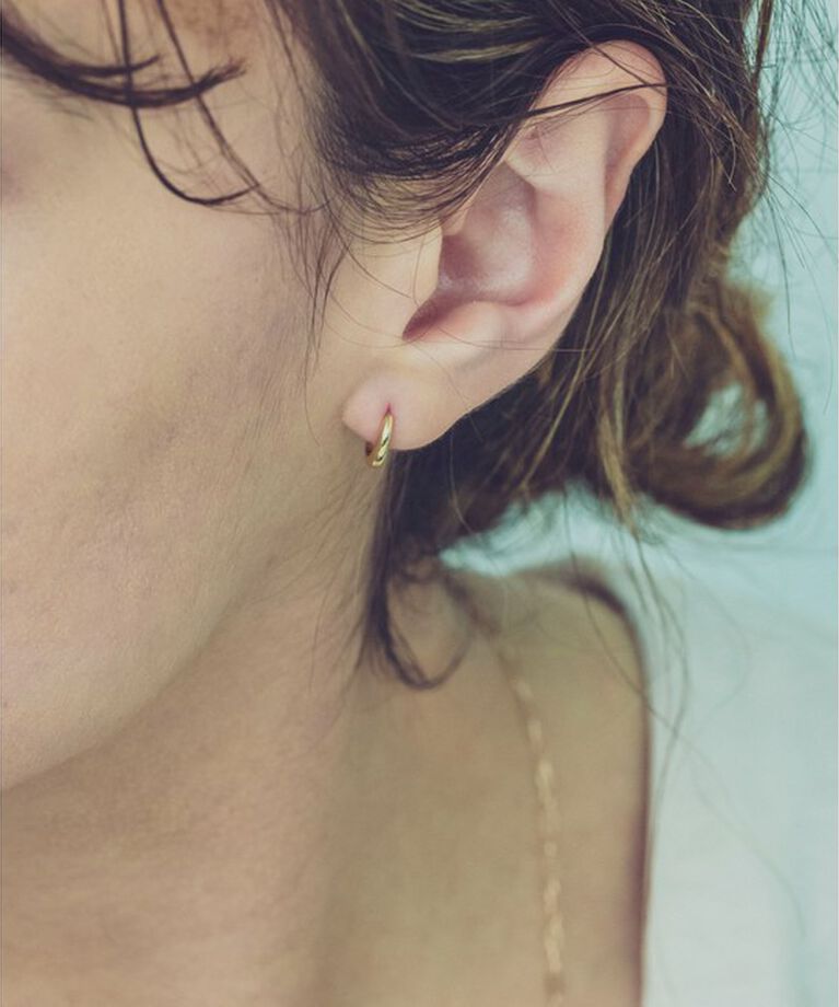 ete「K18YG フープ ピアス」|ピアス|