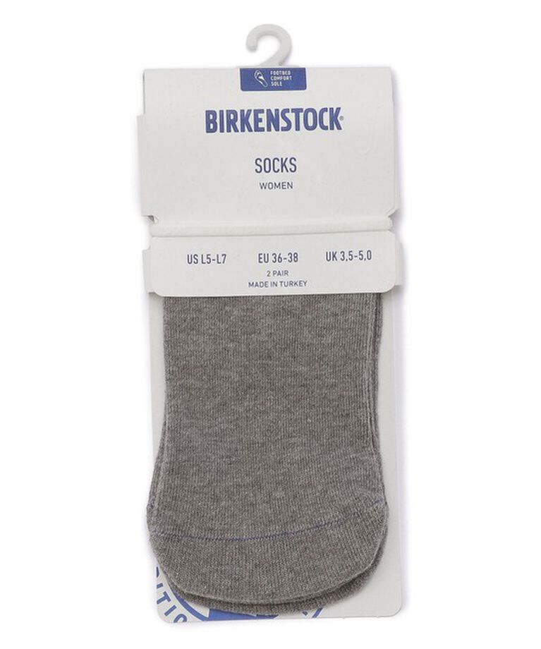 BIRKENSTOCK「【ビルケンシュトック】コットンソールスニーカー 2パック/グレーメランジェ/ソックス メンズ レディース」|ソックス|グレー