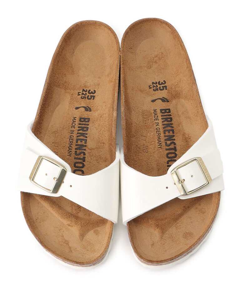 BIRKENSTOCK「【ビルケンシュトック】マドリッド/パテントホワイト ビルコフロー/サンダル レディース」|サンダル|