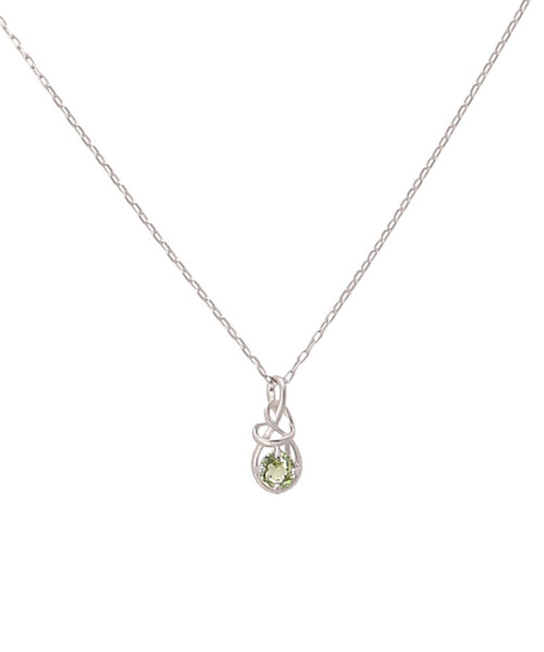 Samantha Tiara「K10 WG Infinity Love Knot バースデーストーンネックレス《8月 誕生石》」|ネックレス|