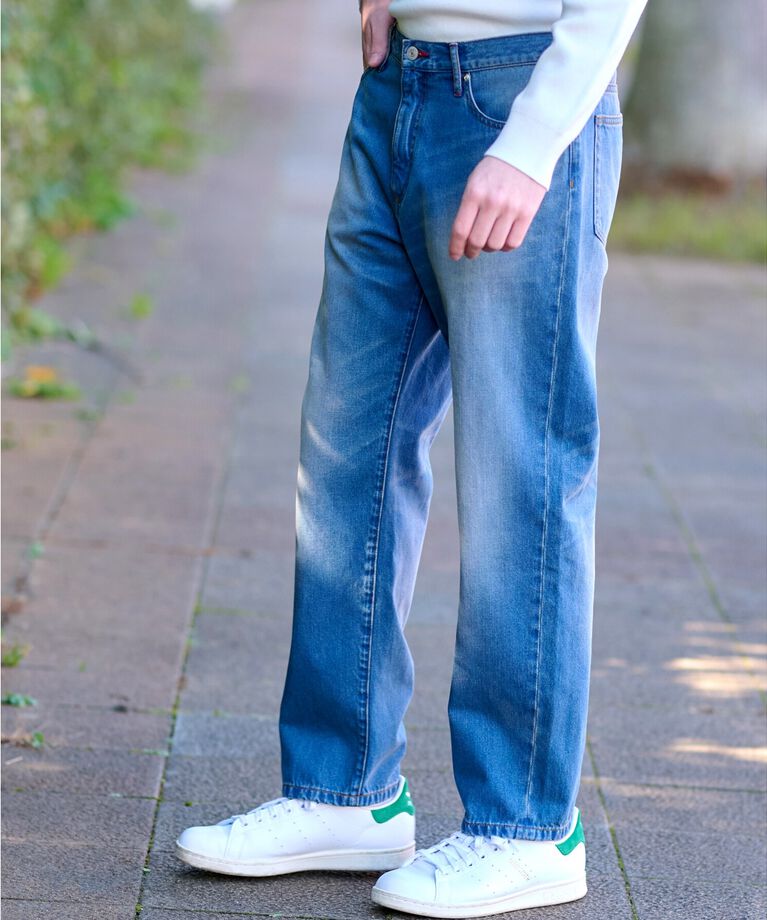 DRESSTERIOR「10.6oz コンフォートワイドデニムパンツ」|デニム|