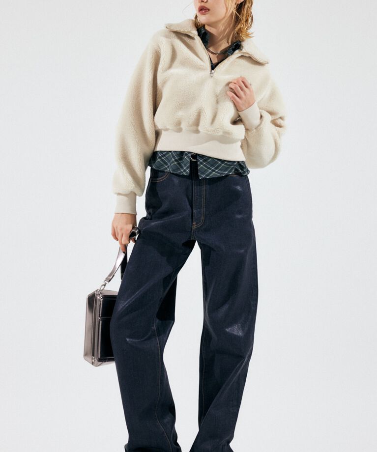 MOUSSY「HW COATED LOOSE STRAIGHT」|デニム|