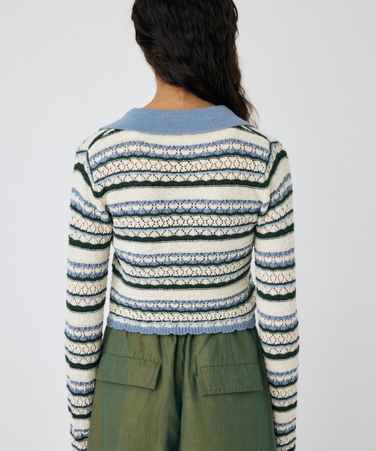 MOUSSY「CROCHET SHIRT ニット」|ニット・セーター|