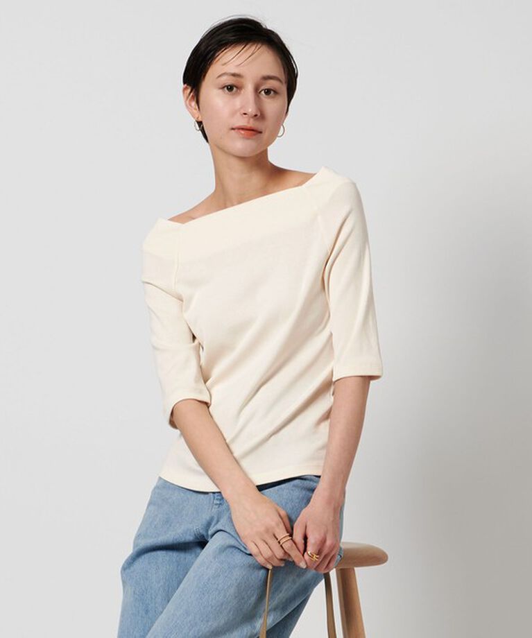 UNITED ARROWS「スクープドネック ハーフスリーブ カットソー」|Tシャツ・カットソー|