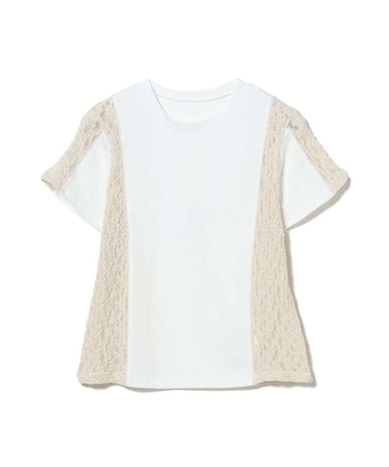 Ray BEAMS 「Ray BEAMS / サイド レース キリカエ Tシャツ」|Tシャツ・カットソー|