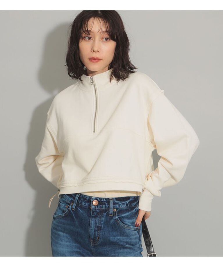 Ray BEAMS 「スウェット ハーフジップ ハイネック プルオーバー」|その他|OFF WHITE