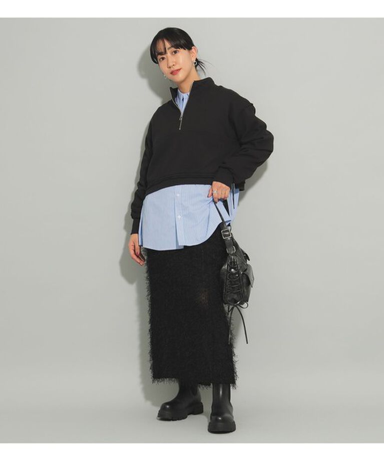 Ray BEAMS 「スウェット ハーフジップ ハイネック プルオーバー」|その他|