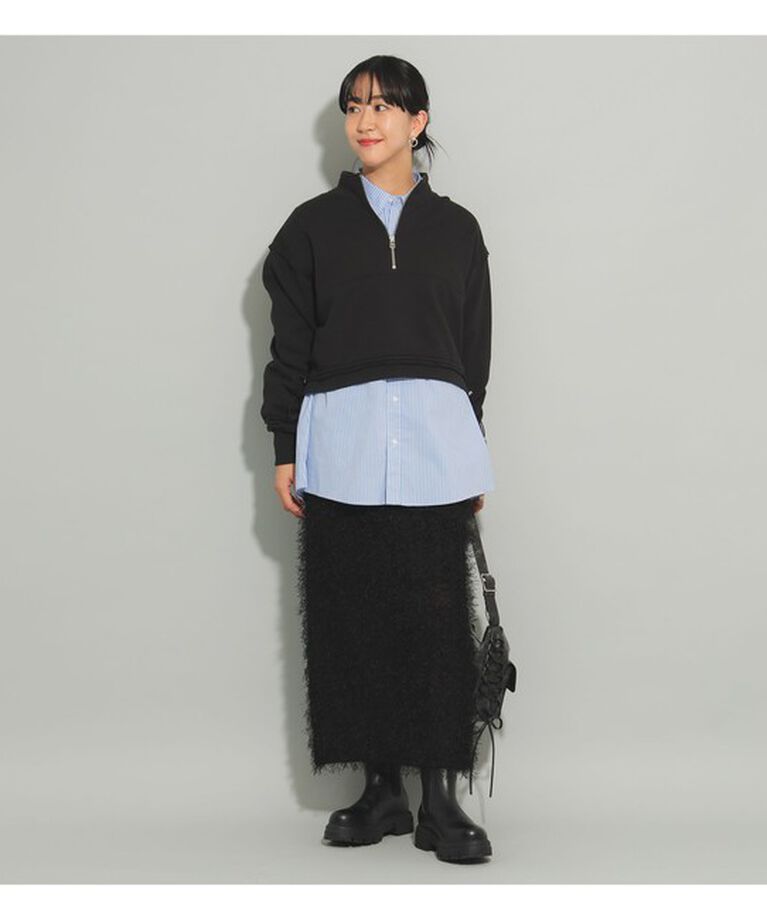 Ray BEAMS 「スウェット ハーフジップ ハイネック プルオーバー」|その他|