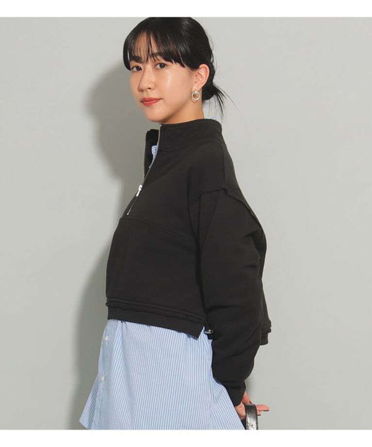 Ray BEAMS 「スウェット ハーフジップ ハイネック プルオーバー」|その他|