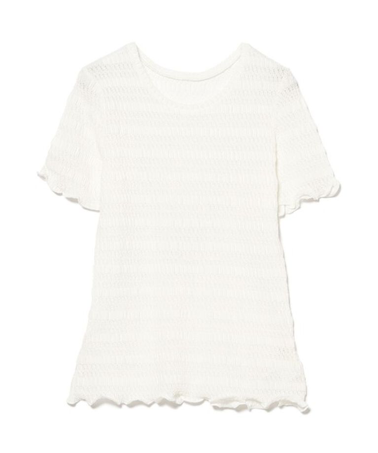 Ray BEAMS 「シャーリング レース Tシャツ」|Tシャツ・カットソー|