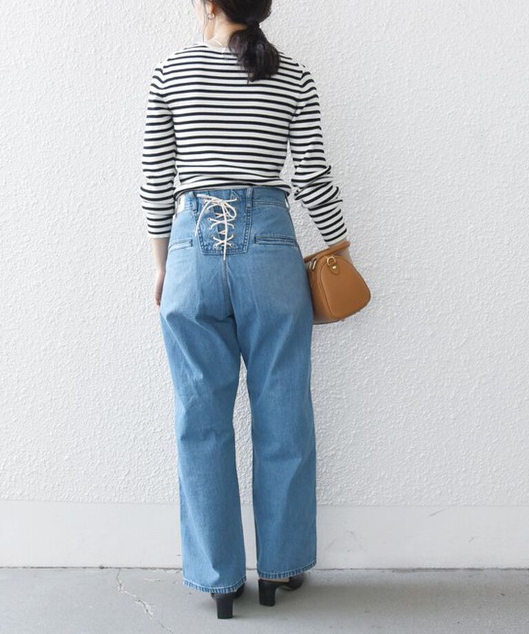 SHIPS any「【SHIPS any別注】Lee: バック レースアップ デニム パンツ 25SS」|デニム|