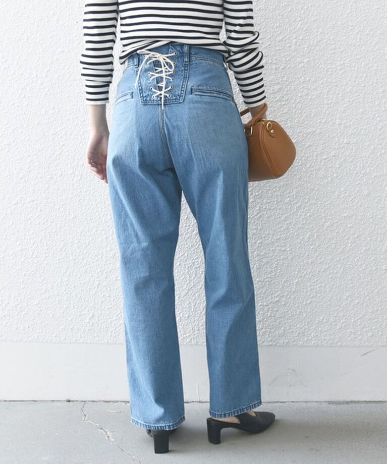 SHIPS any「【SHIPS any別注】Lee: バック レースアップ デニム パンツ 25SS」|デニム|