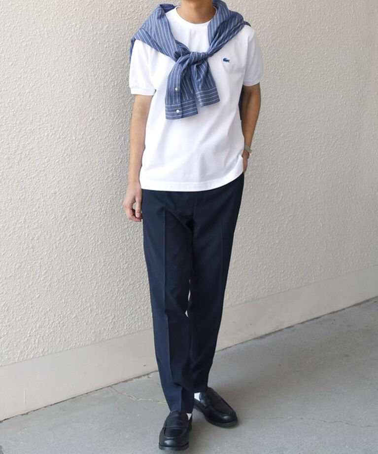 SHIPS any「【SHIPS any別注】LACOSTE: ワンポイント ロゴ ピケ クルーネック Tシャツ 25SS◇」|Tシャツ・カットソー|