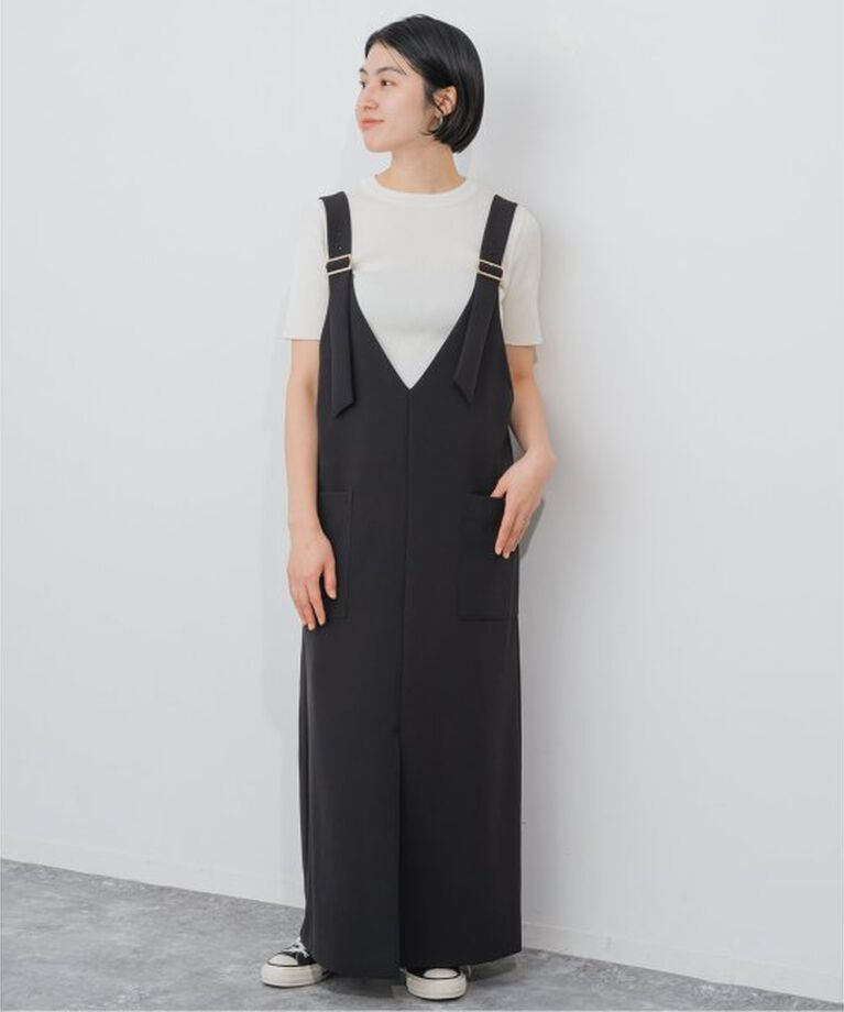 Spick and Span「手洗い可 / 18Gリブニットハーフスリーブプルオーバー」|ニット・セーター|