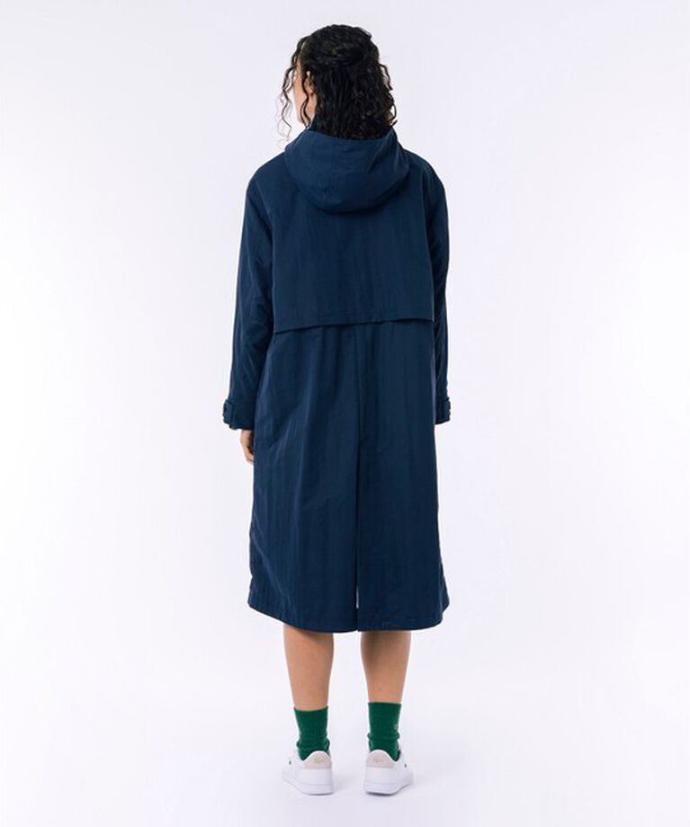 LACOSTE「フード脱着可 撥水ナイロン スタンドカラー ミリタリーコート / ロングコート」|ステンカラーコート|