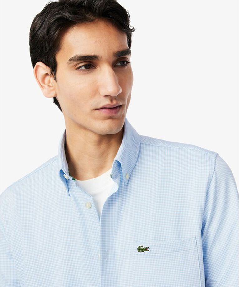 LACOSTE「マイクロチェックジャージシャツ」|シャツ・ブラウス|