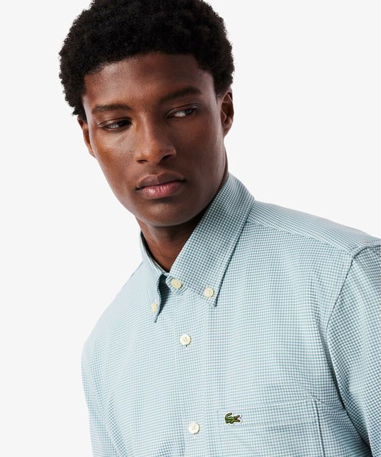 LACOSTE「マイクロチェックジャージシャツ」|シャツ・ブラウス|