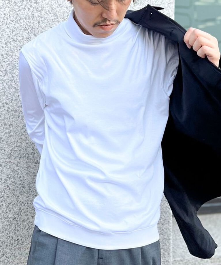 NOLLEY'S goodman「《ビジカジ対応》シルケットスムース タートルネックドレスロンT」|Tシャツ・カットソー|