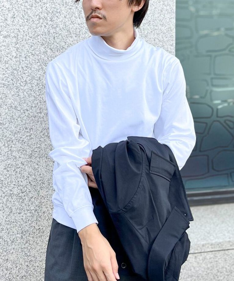 NOLLEY'S goodman「《ビジカジ対応》シルケットスムース タートルネックドレスロンT」|Tシャツ・カットソー|