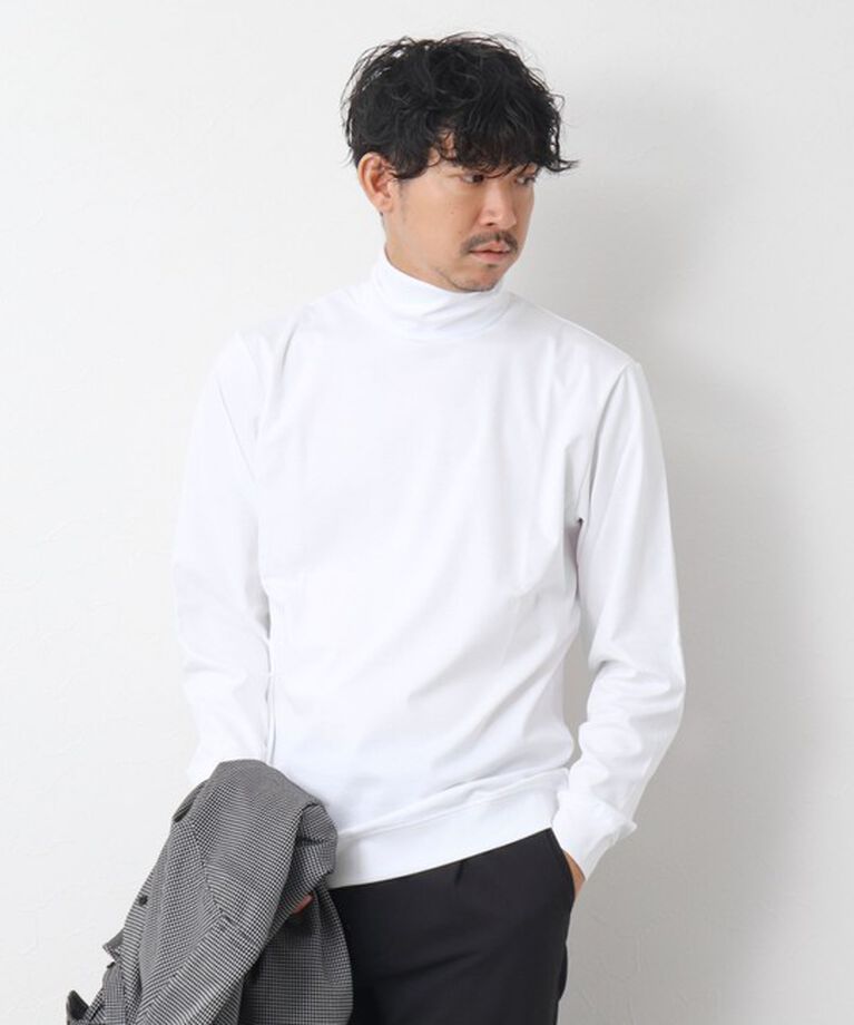 NOLLEY'S goodman「《ビジカジ対応》シルケットスムース タートルネックドレスロンT」|Tシャツ・カットソー|