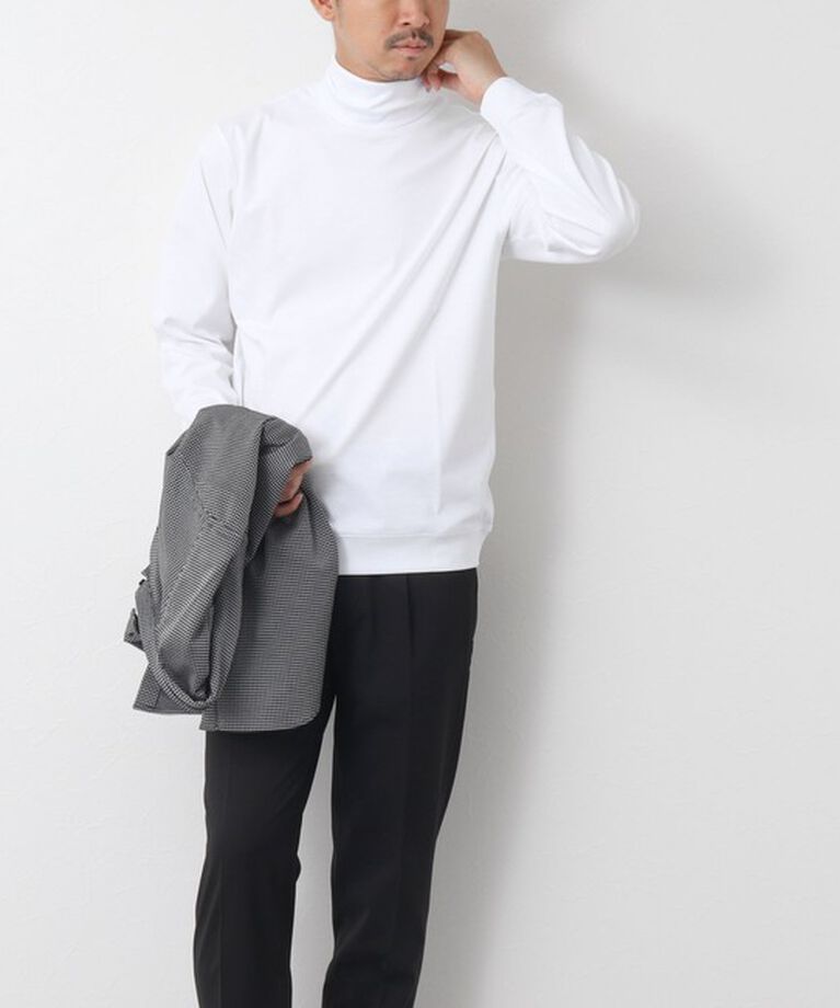 NOLLEY'S goodman「《ビジカジ対応》シルケットスムース タートルネックドレスロンT」|Tシャツ・カットソー|