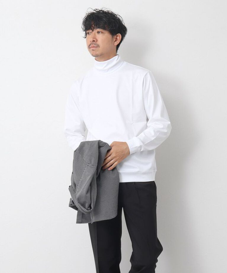 NOLLEY'S goodman「《ビジカジ対応》シルケットスムース タートルネックドレスロンT」|Tシャツ・カットソー|