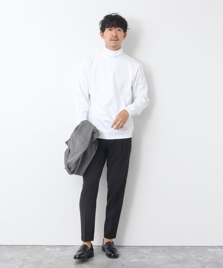 NOLLEY'S goodman「《ビジカジ対応》シルケットスムース タートルネックドレスロンT」|Tシャツ・カットソー|