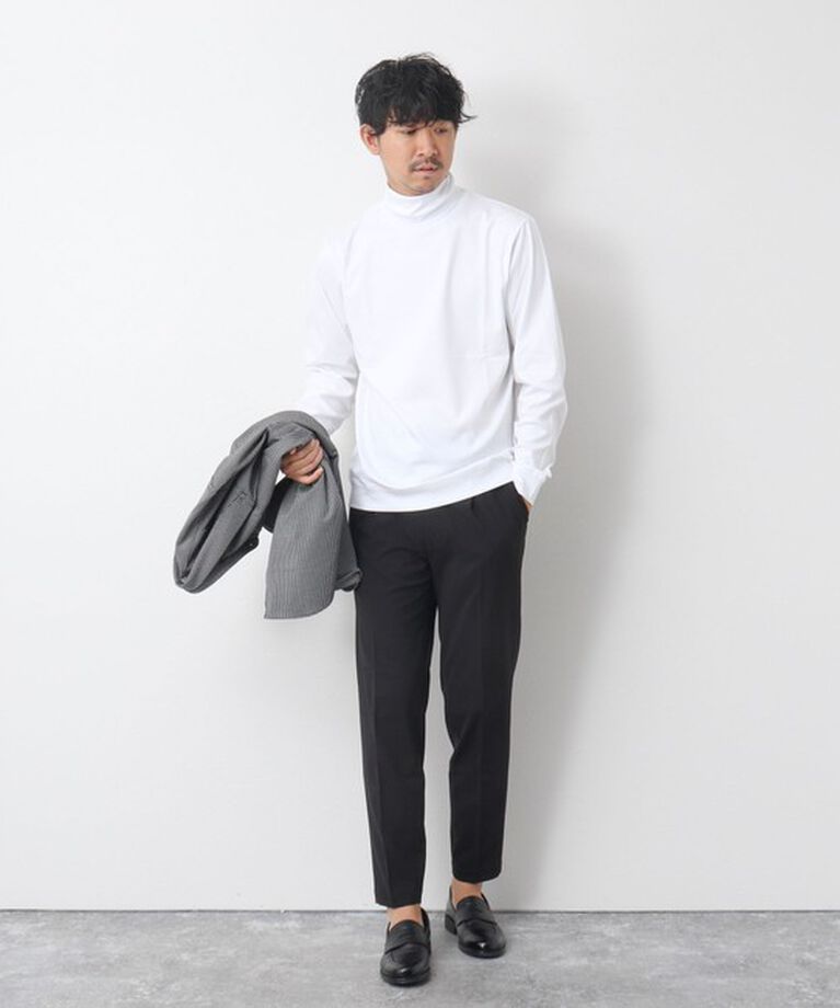 NOLLEY'S goodman「《ビジカジ対応》シルケットスムース タートルネックドレスロンT」|Tシャツ・カットソー|