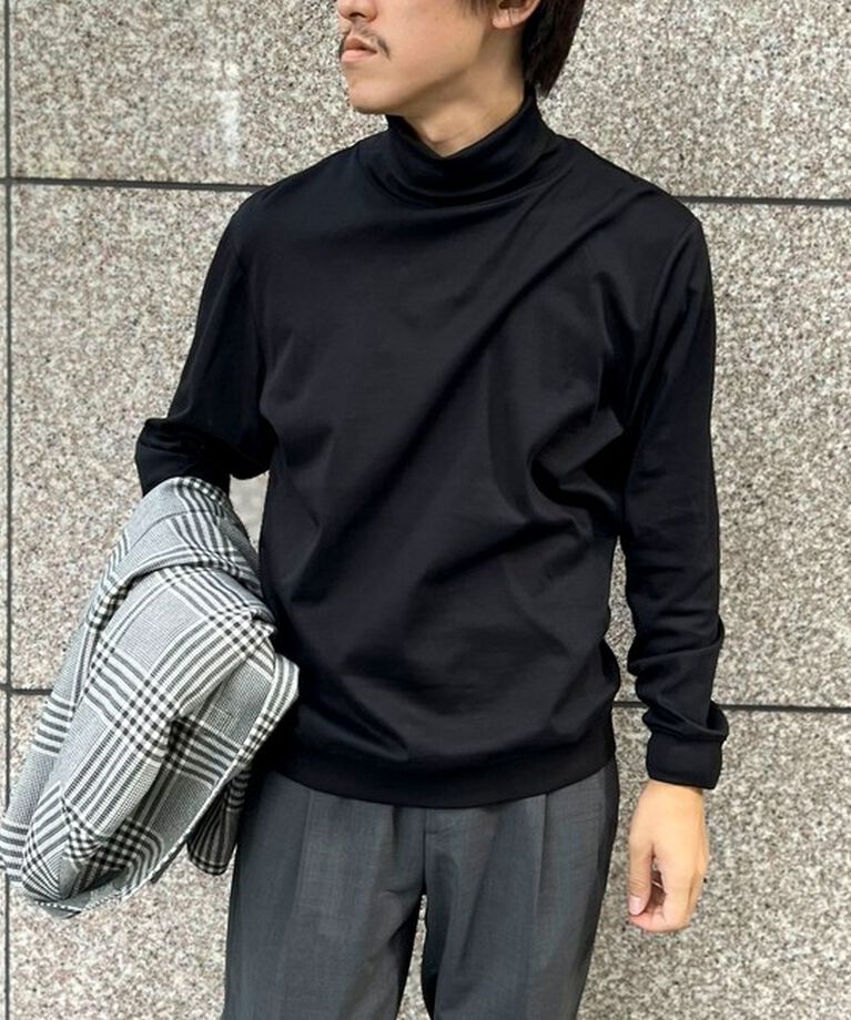 NOLLEY'S goodman「《ビジカジ対応》シルケットスムース タートルネックドレスロンT」|Tシャツ・カットソー|