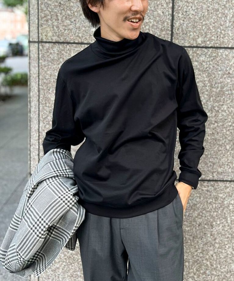 NOLLEY'S goodman「《ビジカジ対応》シルケットスムース タートルネックドレスロンT」|Tシャツ・カットソー|