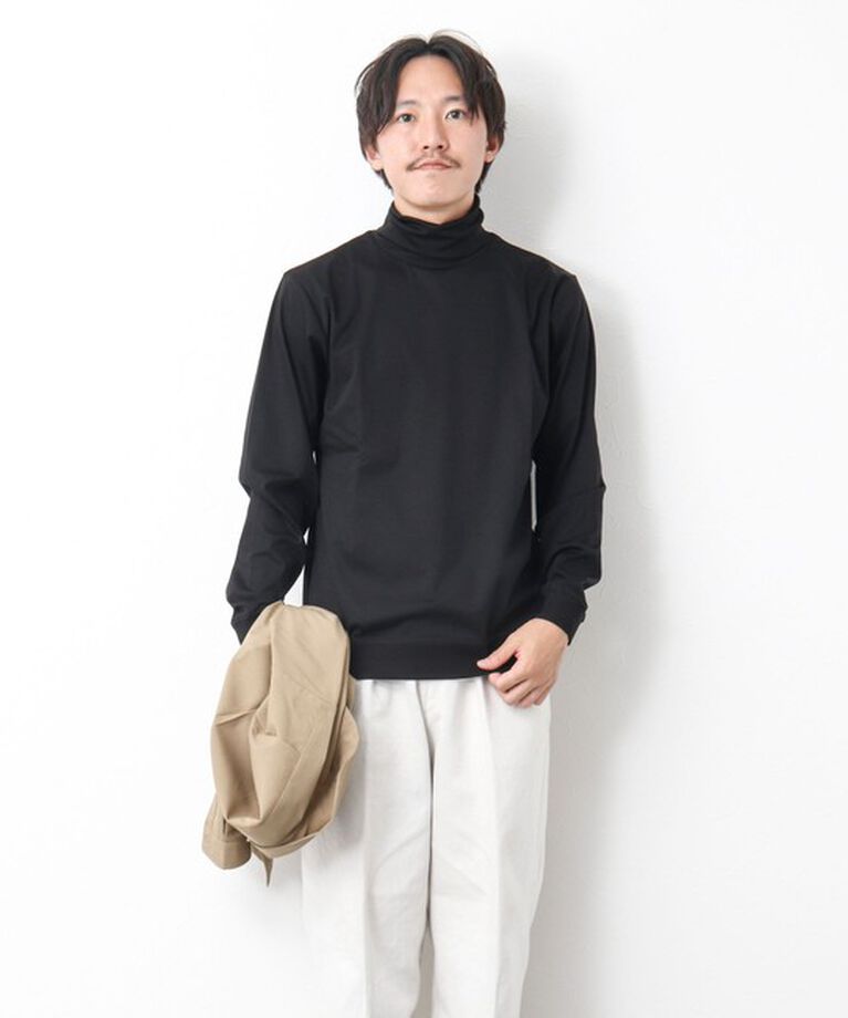 NOLLEY'S goodman「《ビジカジ対応》シルケットスムース タートルネックドレスロンT」|Tシャツ・カットソー|